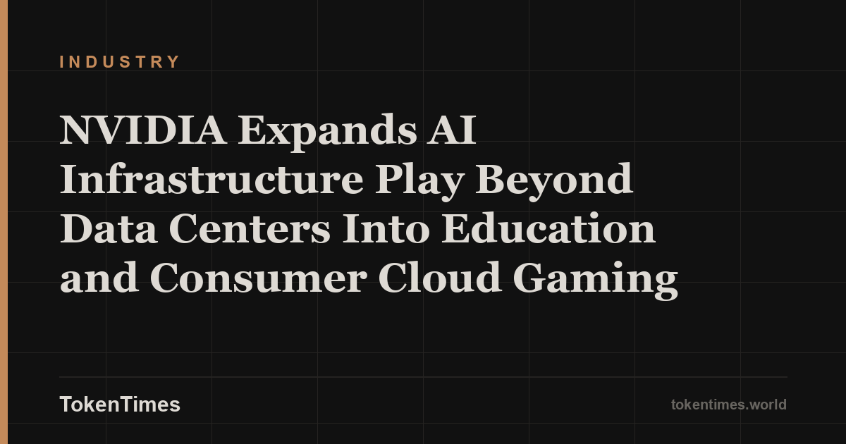 NVIDIA Expands AI Infrastructure Play Beyond Data Centers Into Education and Consumer Cloud Gaming