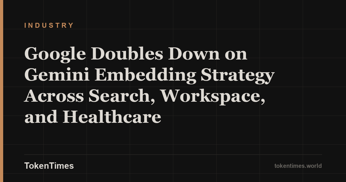 Google Doubles Down on Gemini Embedding Strategy Across Search, Workspace, and Healthcare