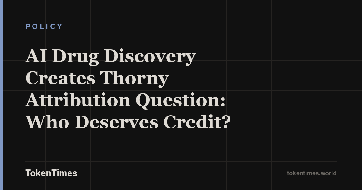 AI Drug Discovery Creates Thorny Attribution Question: Who Deserves Credit?