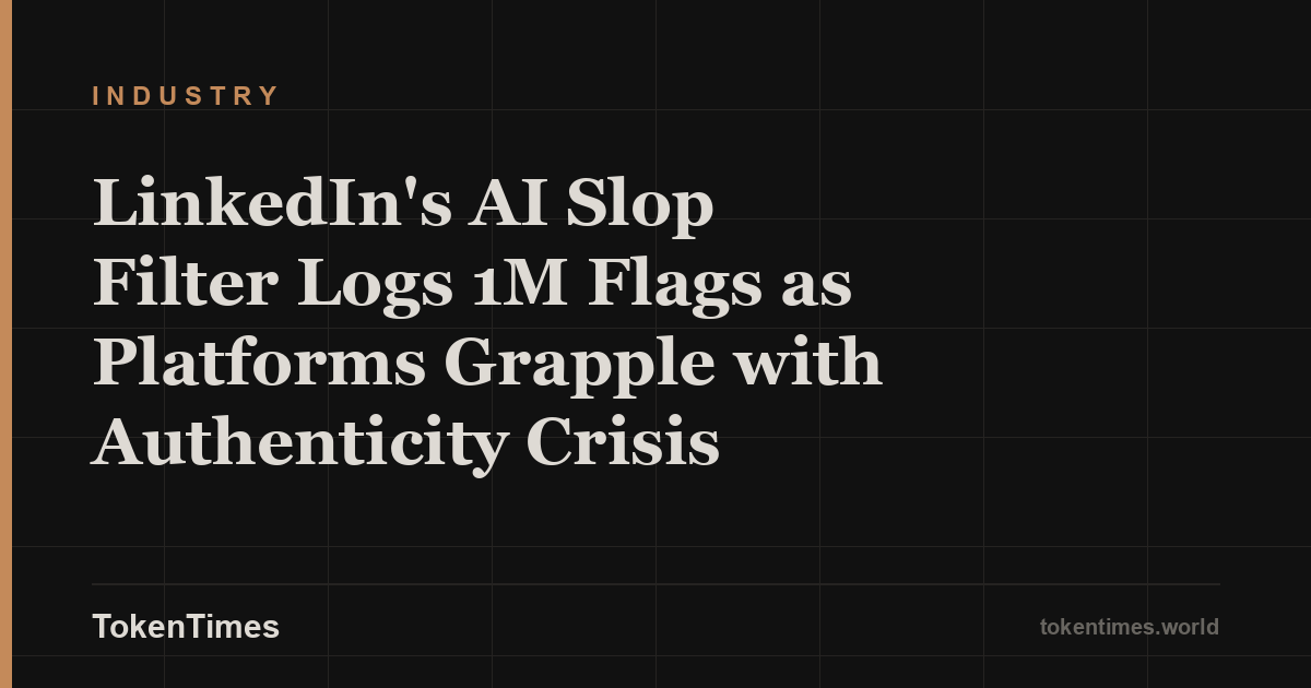 LinkedIn's AI Slop Filter Logs 1M Flags as Platforms Grapple with Authenticity Crisis
