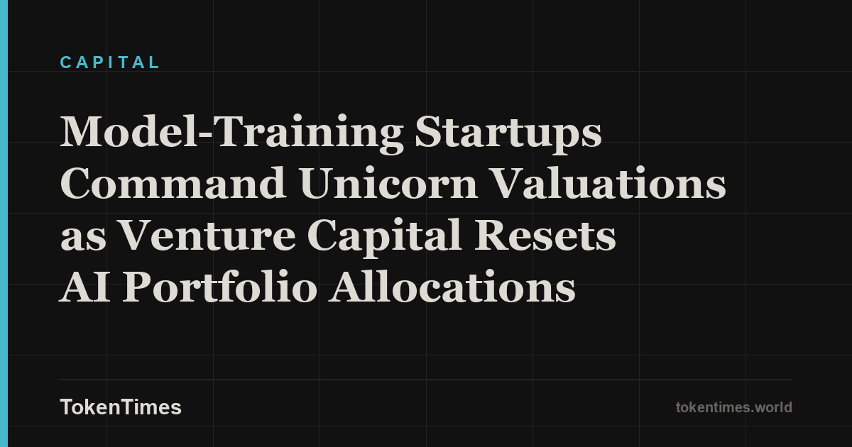 Model-Training Startups Command Unicorn Valuations as Venture Capital Resets AI Portfolio Allocations