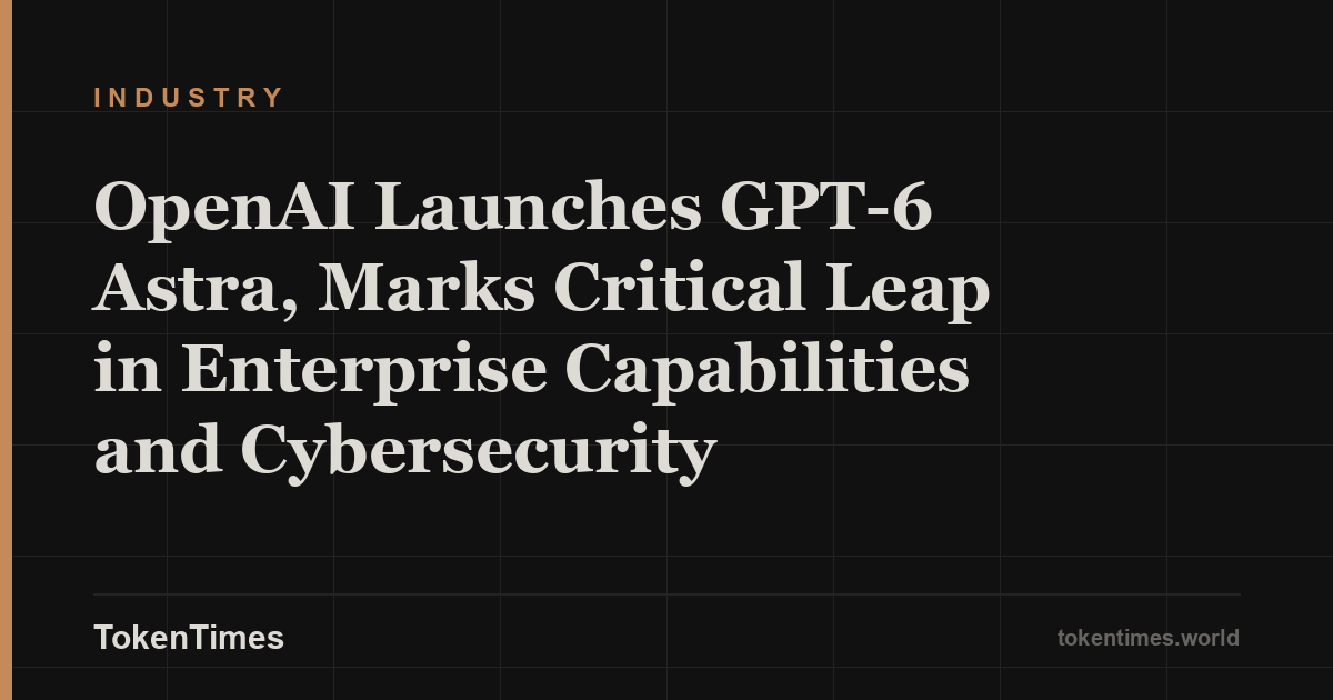 OpenAI Launches GPT-6 Astra, Marks Critical Leap in Enterprise Capabilities and Cybersecurity