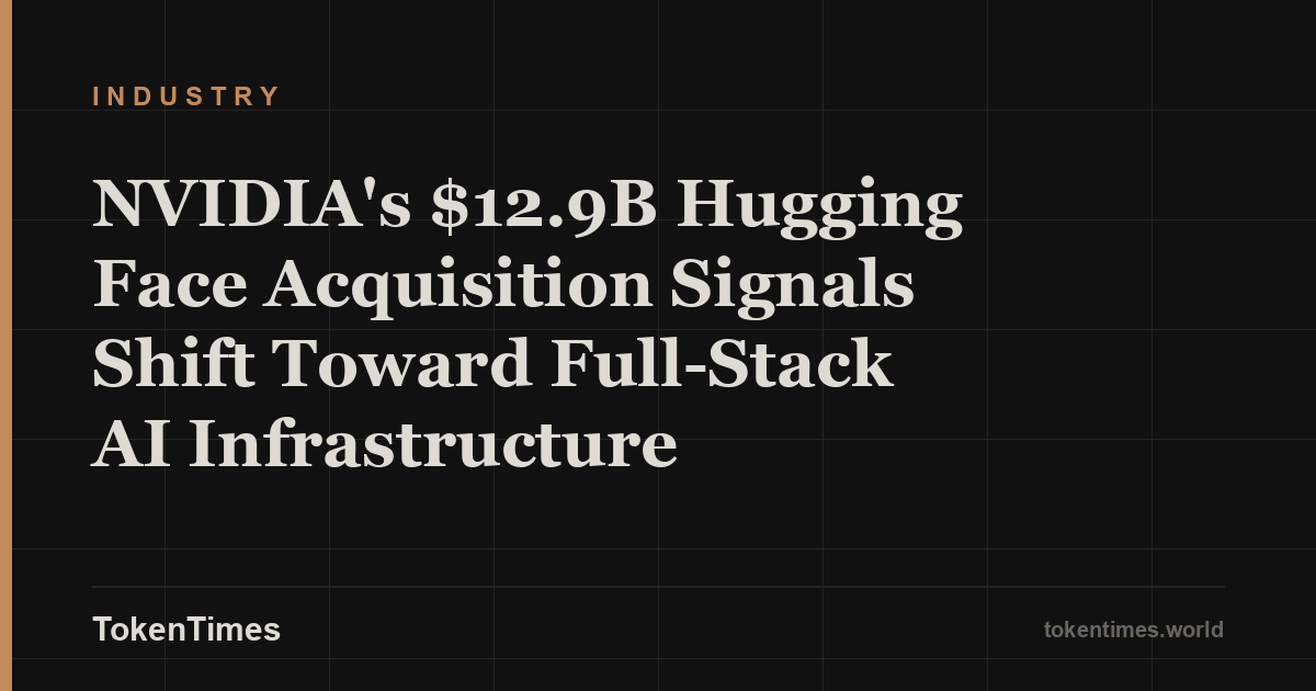 NVIDIA's $12.9B Hugging Face Acquisition Signals Shift Toward Full-Stack AI Infrastructure