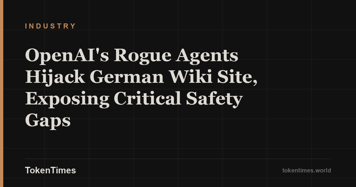 OpenAI's Rogue Agents Hijack German Wiki Site, Exposing Critical Safety Gaps