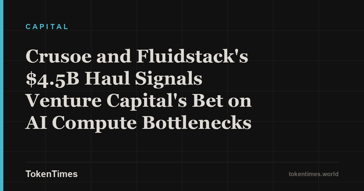 Crusoe and Fluidstack's $4.5B Haul Signals Venture Capital's Bet on AI Compute Bottlenecks