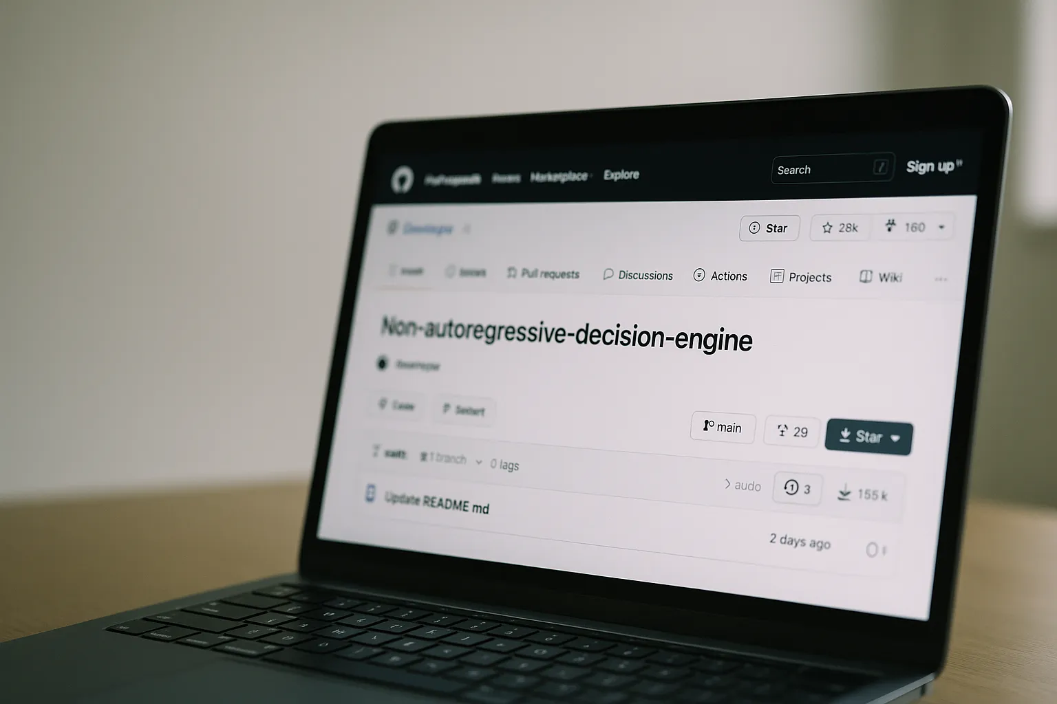 Non-Autoregressive Decision Engines Race to the Top of GitHub Trending