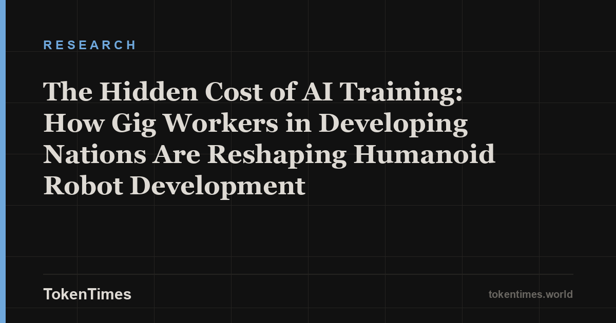The Hidden Cost of AI Training: How Gig Workers in Developing Nations Are Reshaping Humanoid Robot Development
