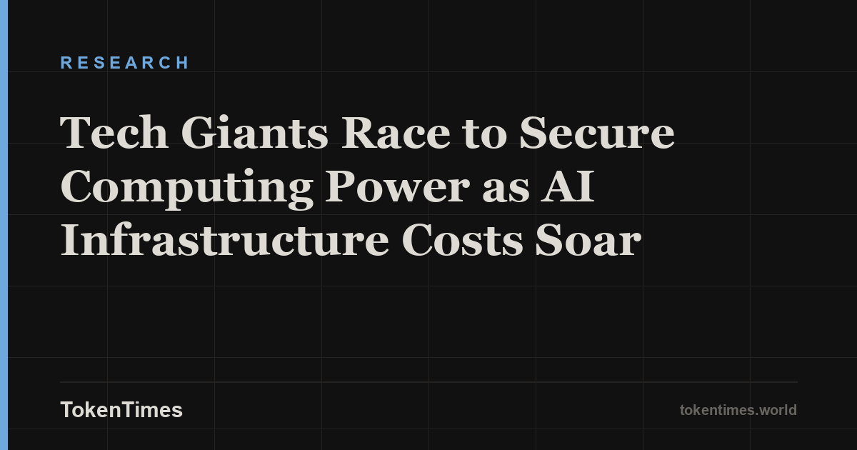 Tech Giants Race to Secure Computing Power as AI Infrastructure Costs Soar