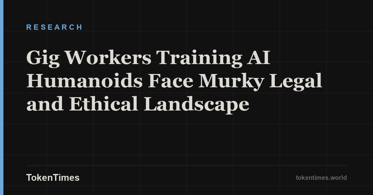 Gig Workers Training AI Humanoids Face Murky Legal and Ethical Landscape