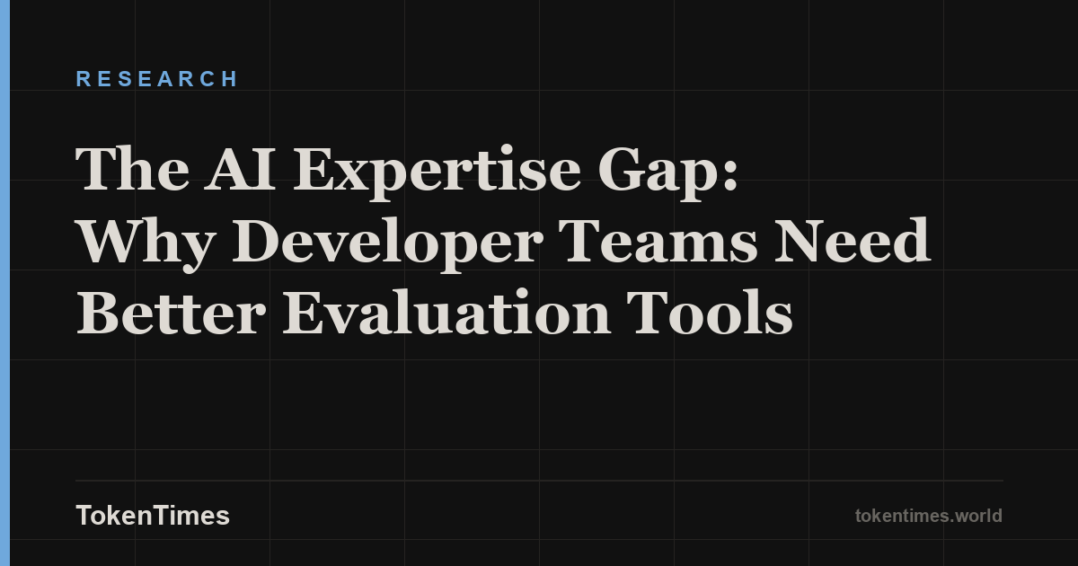 The AI Expertise Gap: Why Developer Teams Need Better Evaluation Tools