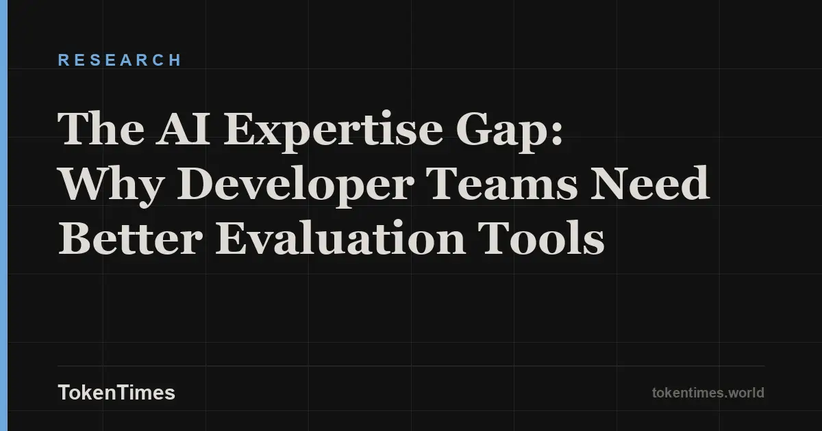 The AI Expertise Gap: Why Developer Teams Need Better Evaluation Tools