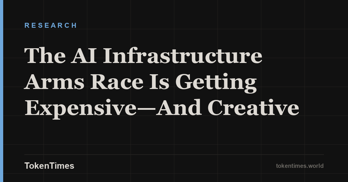 The AI Infrastructure Arms Race Is Getting Expensive—And Creative