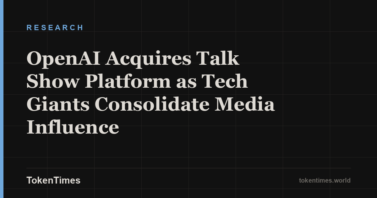 OpenAI Acquires Talk Show Platform as Tech Giants Consolidate Media Influence