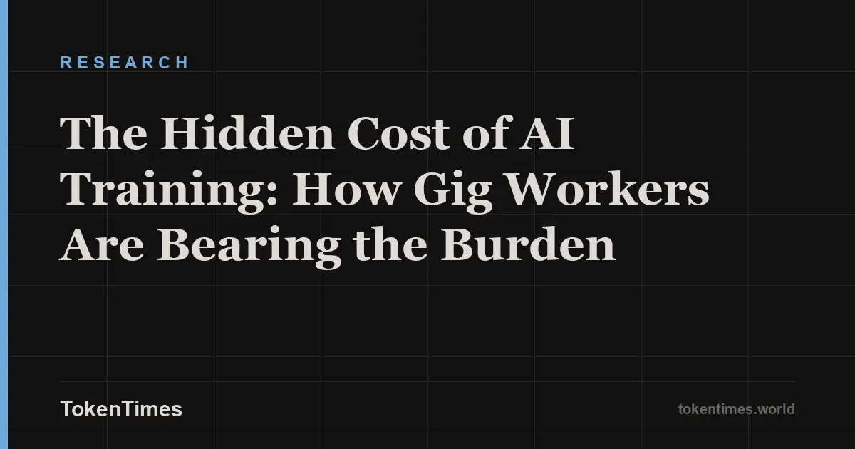 The Hidden Cost of AI Training: How Gig Workers Are Bearing the Burden
