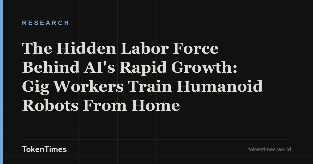 The Hidden Labor Force Behind AI's Rapid Growth: Gig Workers Train Humanoid Robots From Home