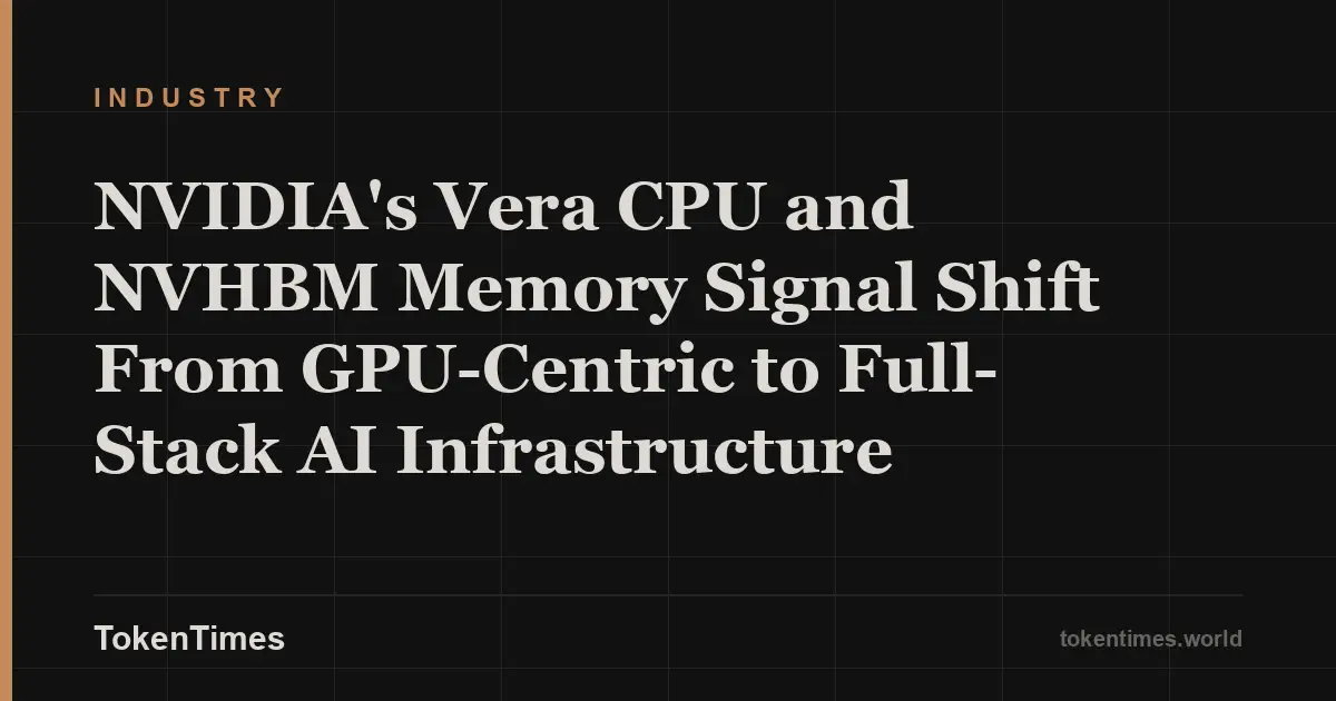 NVIDIA's Vera CPU and NVHBM Memory Signal Shift From GPU-Centric to Full-Stack AI Infrastructure