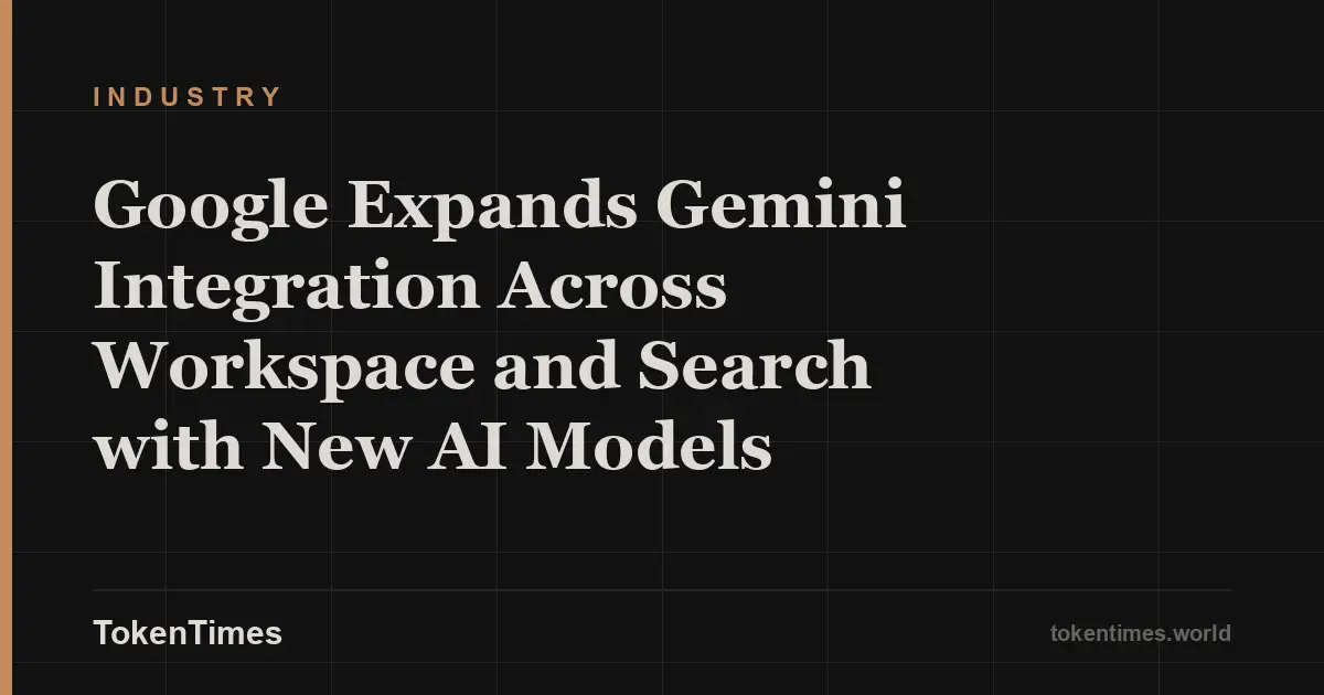 Google Expands Gemini Integration Across Workspace and Search with New AI Models