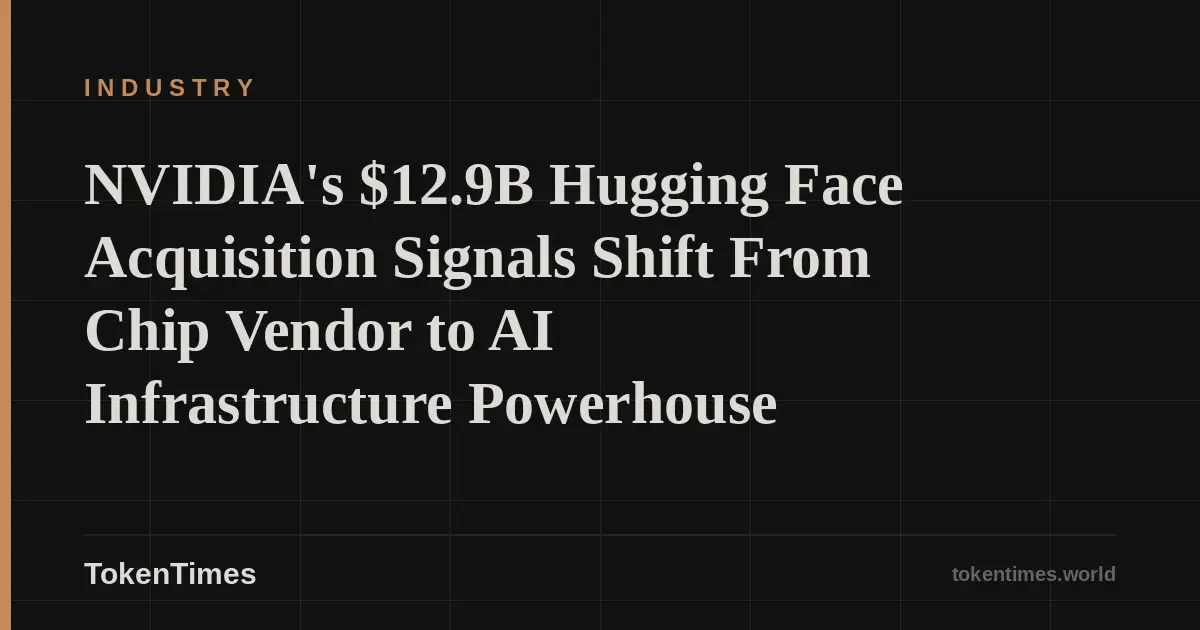 NVIDIA's $12.9B Hugging Face Acquisition Signals Shift From Chip Vendor to AI Infrastructure Powerhouse