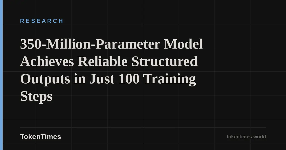 350-Million-Parameter Model Achieves Reliable Structured Outputs in Just 100 Training Steps